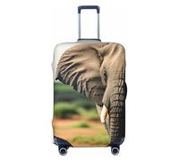 Unkhtt Housse de protection extensible pour valises à coque souple et rigide Motif éléphant africain, Noir , XL, Bagage à main