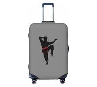 Unkhtt Housse de protection extensible pour valises de voyage avec imprimé karaté, Noir , XL, Bagage à main