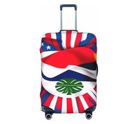 Unkhtt Housse de protection extensible pour valises rigides et souples Motif drapeau du Costa Rica, Noir , XL, Bagage à main