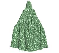 Unkhtt Jolie cape à capuche pour adultes avec imprimé feuilles de palmier vertes pour cosplay, bal masqué, festival, carnaval