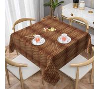 Unkhtt Nappe de table carrée en osier tissé avec motif quadrillage pour vacances, cuisine, fête de mariage, utilisation en extérieur