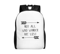 Unkhtt Not All Who Wander Are Lost Sac à dos élégant unisexe grande capacité pour le travail, les voyages, le camping, les aventures en plein air