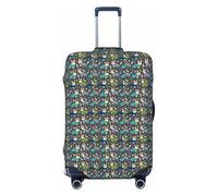 Unkhtt Porter des vêtements Corgi Chiens Imprimé Valise Housse Extensible Protection pour Valise Rigide Souple Valises Voyage, Noir , M, Bagage à main