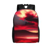 Unkhtt Red Sky At Night Starry Print Sac à dos élégant unisexe grande capacité pour le travail, les voyages, le camping, les aventures en plein air
