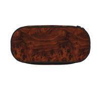 Unkhtt Red Wood Trousse à crayons grande capacité avec double fermeture éclair pour l'école et le maquillage, Noir , Taille unique, Organiseur de sac