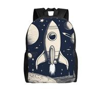 Unkhtt Rocket In Space Sac à dos élégant unisexe grande capacité pour le travail, les voyages, le camping, les aventures en plein air