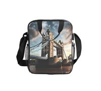 Unkhtt Sac à déjeuner transparent avec imprimé Old Tower Bridge de Londres historique pour l'école, le travail, les voyages