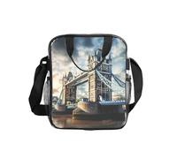 Unkhtt Sac à déjeuner transparent avec imprimé Old Tower Bridge de Londres historique pour l'école, le travail, les voyages