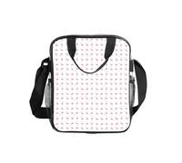 Unkhtt Sac à déjeuner transparent imprimé flamants roses sur fond blanc pour l'école, le travail, les voyages