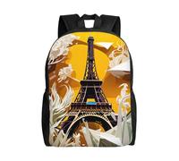 Unkhtt Sac à dos de grande capacité avec imprimé Tour Eiffel de Paris - Unisexe - Pour le travail, les voyages, le camping, les aventures en plein air