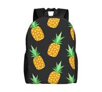 Unkhtt Sac à dos unisexe de grande capacité avec imprimé ananas jaune pour le travail, les voyages, le camping, les aventures en plein air