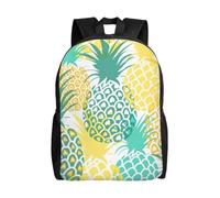 Unkhtt Sac à dos unisexe de grande capacité avec imprimé ananas tropical pour le travail, les voyages, le camping, les aventures en plein air