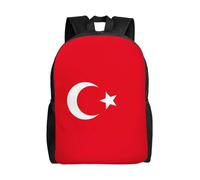 Unkhtt Sac à dos unisexe de grande capacité avec imprimé drapeau de la Turquie pour le travail, les voyages, le camping, les aventures en plein air