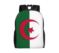 Unkhtt Sac à dos unisexe de grande capacité avec imprimé drapeau de l'Algérie pour le travail, les voyages, le camping, les aventures en plein air