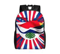 Unkhtt Sac à dos unisexe de grande capacité avec imprimé drapeau du Costa Rica pour le travail, les voyages, le camping, les aventures en plein air