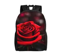 Unkhtt Sac à dos unisexe de grande capacité avec imprimé rose rouge pour le travail, les voyages, le camping, les aventures en plein air