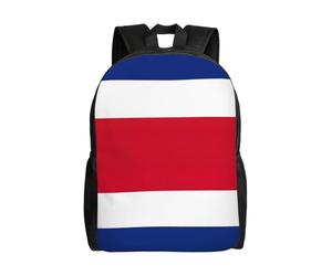 Unkhtt Sac à dos unisexe de grande capacité imprimé drapeau du Costa Rica pour le travail, les voyages, le camping, les aventures en plein air