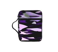 Unkhtt Sac de rangement pour Bible imprimé camouflage américain violet Housse étanche Voyage Église Rangement quotidien