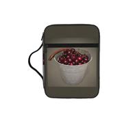 Unkhtt Seau avec plein de cerises imprimé bible sac de rangement pour écritures couverture étanche voyage église rangement quotidien