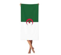 Unkhtt Serviette de bain imprimée drapeau de l'Algérie Serviette de plage à séchage rapide Légère Surdimensionnée Adultes Voyage Gym été