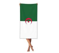 Unkhtt Serviette de bain imprimée drapeau de l'Algérie Serviette de plage à séchage rapide Légère Surdimensionnée Adultes Voyage Gym été