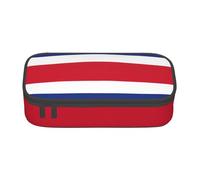 Unkhtt Trousse à crayons avec imprimé drapeau du Costa Rica - 21,6 x 5,1 x 9,4 cm - Pour l'école, le bureau, les voyages, Noir , Taille unique