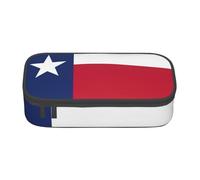 Unkhtt Trousse à crayons avec imprimé drapeau du Texas 21 x 5 x 9,4 cm, Noir , Taille unique