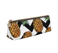 Unkhtt Trousse à crayons avec motif ananas d'été - Grande capacité - Pochette triangulaire pour stylos - Étudiants et écoles, blanc, Taille unique