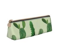 Unkhtt Trousse à crayons avec motif cactus - Grande capacité - Triangle - Pour étudiants et écoles, blanc, Taille unique