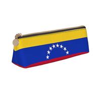 Unkhtt Trousse à crayons avec motif drapeau du Venezuela - Grande capacité - Triangle - Pour étudiants et écoles, blanc, Taille unique