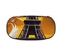 Unkhtt Trousse à crayons de grande capacité avec double fermeture éclair Motif Tour Eiffel Paris, Noir , Taille unique, Organiseur de sac