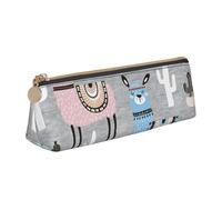 Unkhtt Trousse à crayons de grande capacité avec motif lama cactus pour stylos étudiants et écoles, blanc, Taille unique