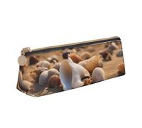 Unkhtt Trousse à crayons de grande capacité avec motif paysage de coquillages sur la plage pour stylos étudiants et écoles universitaires, blanc, Taille unique