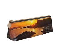 Unkhtt Trousse à crayons de grande capacité avec motif paysage marin Irlande pour étudiants et écoles, blanc, Taille unique