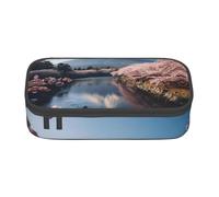 Unkhtt Trousse à crayons japonaise avec impression paysage du Mont Fuji 21,6 x 5,1 x 9,4 cm, Noir , Taille unique