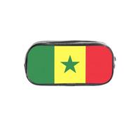 Unkhtt Trousse à crayons transparente avec drapeau du Sénégal pour enfants, étudiants, garçons, filles, organisateur de papeterie transparent