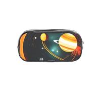 Unkhtt Trousse à crayons transparente avec impression du système solaire Jupiter Saturne pour enfants, étudiants, garçons et filles
