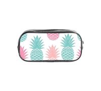 Unkhtt Trousse à crayons transparente avec imprimé ananas coloré pour enfants, étudiants, garçons et filles, organisateur de papeterie transparent