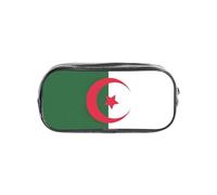 Unkhtt Trousse à crayons transparente avec imprimé drapeau de l'Algérie pour enfants, étudiants, garçons et filles, organisateur de papeterie transparent