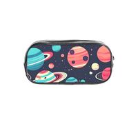 Unkhtt Trousse à crayons transparente avec imprimé planètes spatiales pour enfants, étudiants, garçons et filles, organisateur de papeterie transparent