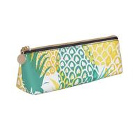 Unkhtt Trousse à crayons triangulaire de grande capacité avec imprimé ananas tropical pour étudiants et écoles, blanc, Taille unique