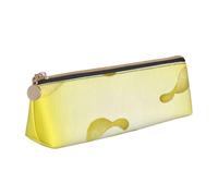 Unkhtt Trousse à crayons triangulaire de grande capacité avec imprimé chips de pommes de terre pour étudiants et écoles, blanc, Taille unique