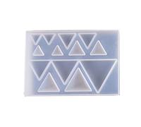 unknow Moule en silicone pour fabrication de boucles d'oreilles, pendentifs, pierres précieuses, triangles, ronds, époxy, moules en résine UV, moules pour fabrication de sous-verre en résine pour kit