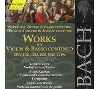 Unknown - Bach: Works for Violin & Basso Continuo, BWV 1021, 1023, 1025, 1026, 1019a (Edition Bachakademie Vol 123) /Egger (2000-07-03)