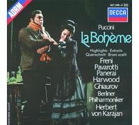 unknown - Puccini - La Boh¨¨me / Freni, Pavarotti, Harwood, Berlin Phil., Karajan [Highlights] (1990) Audio CD