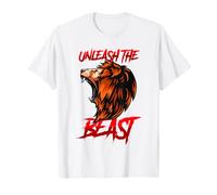 Unleash The Beast Lion Roaring Birthday Lion Juillet August King T-Shirt