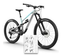 unleazhed Bike Protection BP01 S Frame alpocalypse Glossy | Film de protection pour cadre de VTT | Fabriqué en Allemagne | Kit de protection de cadre de 10 pièces | Extrêmement résistant à la