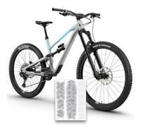 unleazhed Bike Protection BP01 S Frame Monstera Black Matt | Film de protection de cadre pour VTT | Fabriqué en Allemagne | Kit de protection complet du cadre 10 pièces | Extrêmement résistant à la
