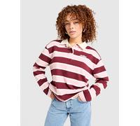 Unlike Humans Stripe Rugby Shirt - Active Maroon M