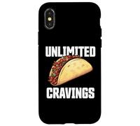 Unlimited Cravings Taco Lover for Lunch Supper Funny Coque pour iPhone X/XS
